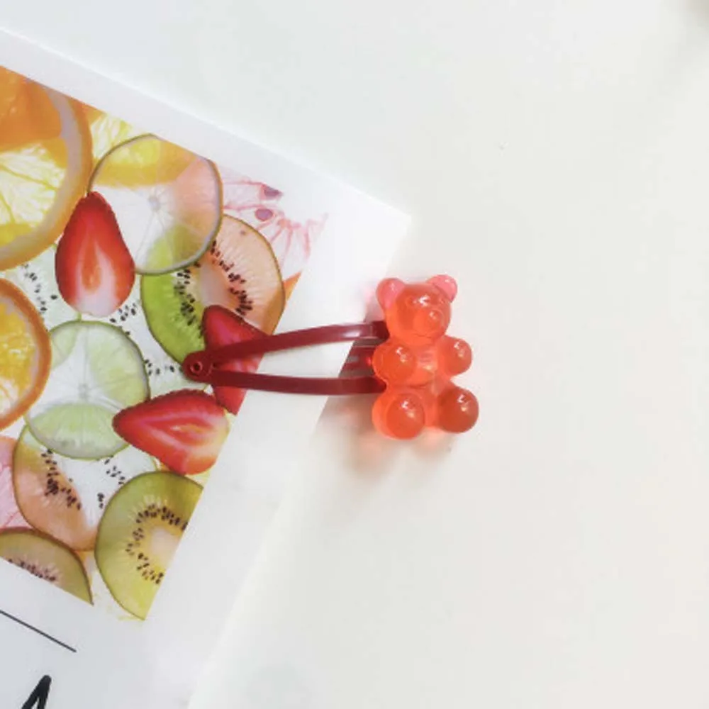 Милые заколки для волос ручной работы в виде Макарон Джуди с мультяшным медведем