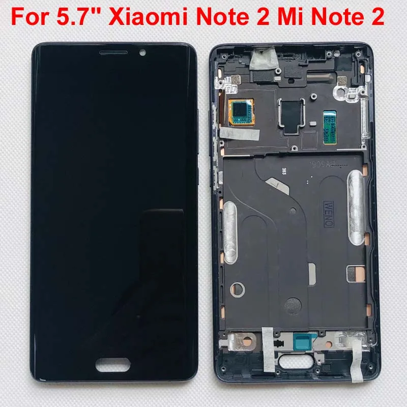 ЖК дисплей AMOLED для Xiaomi Mi Note 2 mi note2 5 7 дюйма сенсорный экран с дигитайзером в сборе