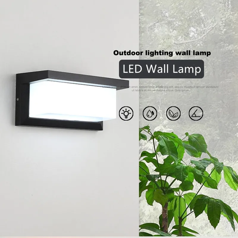 Черный/серый уличный светильник 18 Вт современный настенный светодиодный для