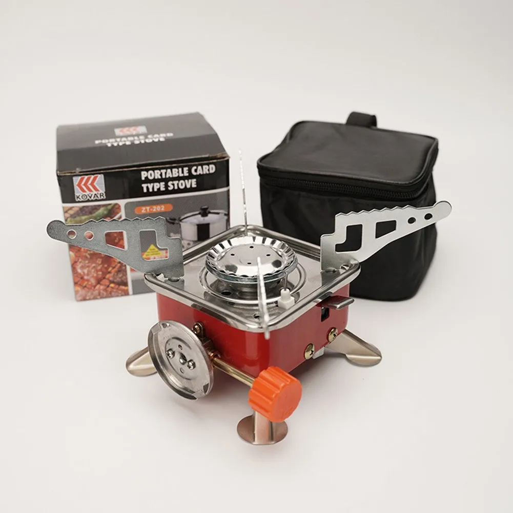 

Hiking Foldable Gas Stove Outdoor Picnic 1* 1PC Aluminum Alloy + Stainless Steel