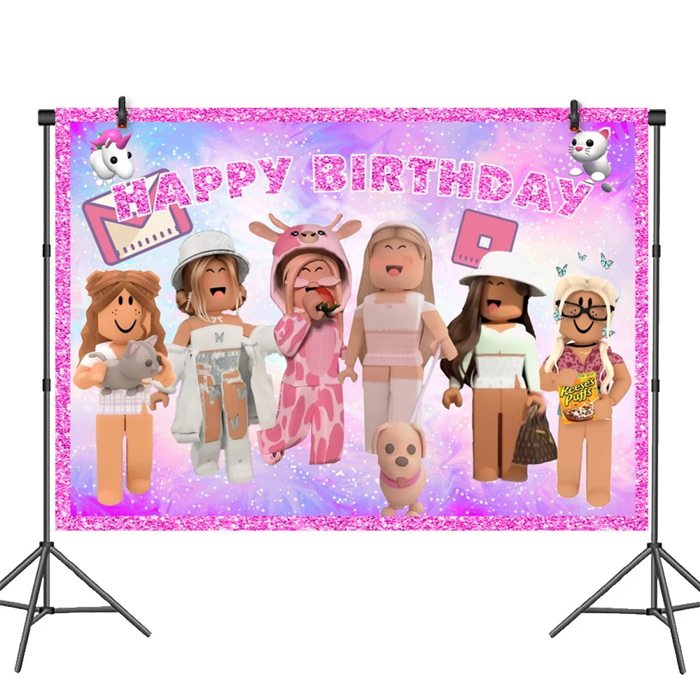 Фотофон для девочек с надписью &quotHappy Birthday&quot | Дом и сад