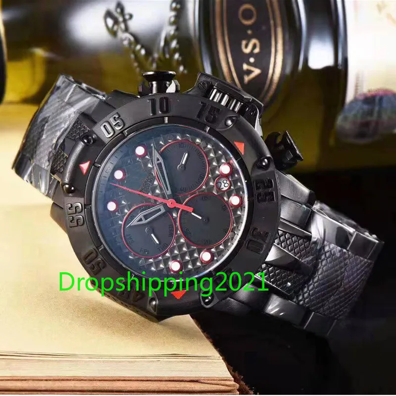 Undefeated Subaqua Mens Quartz Watch Stainless Steel Chronograph Invincible Luxury Invicto Reloj De Hombre For Dropshipping | Наручные