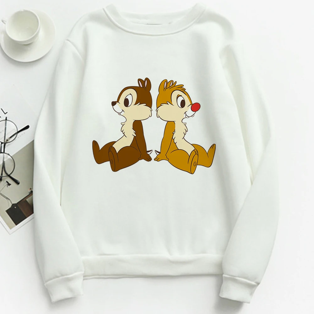 

Универсальные толстовки с капюшоном от Disney чип и Дейл, толстовка унисекс с круглым вырезом, базовый хипстерский классный топ, красивый модн...