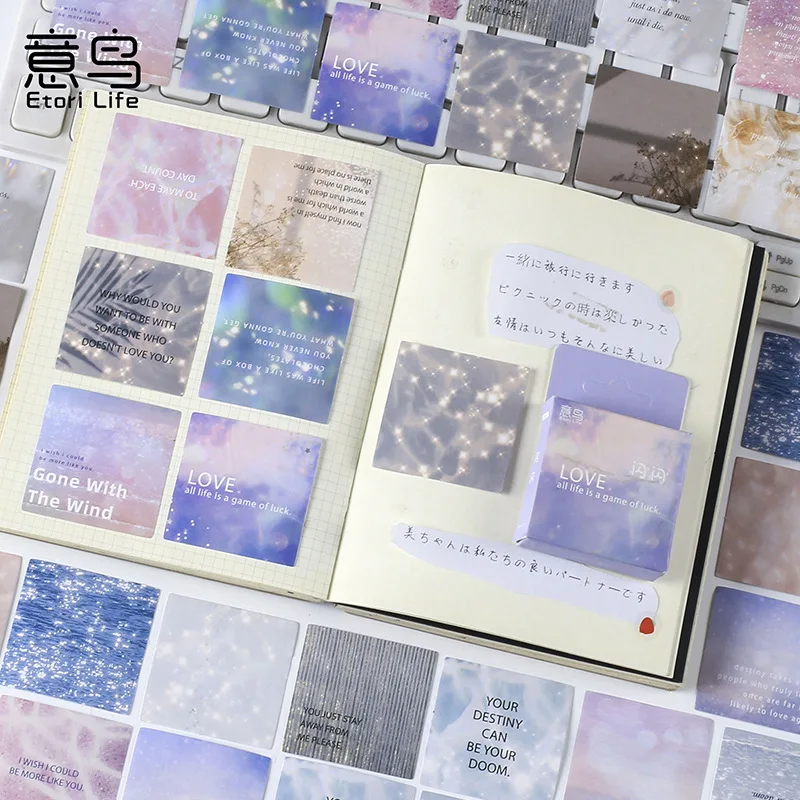 

46 Pcs Lovely Twinkle Stickers Scrapbooking Literary Fresh Hand Account Decorative Korean DIY Diary Stick Kawaii Stationery