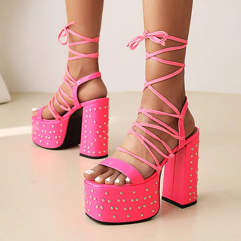 Туфли-лодочки женские с квадратным носком пикантные сандалии на высоком толстом