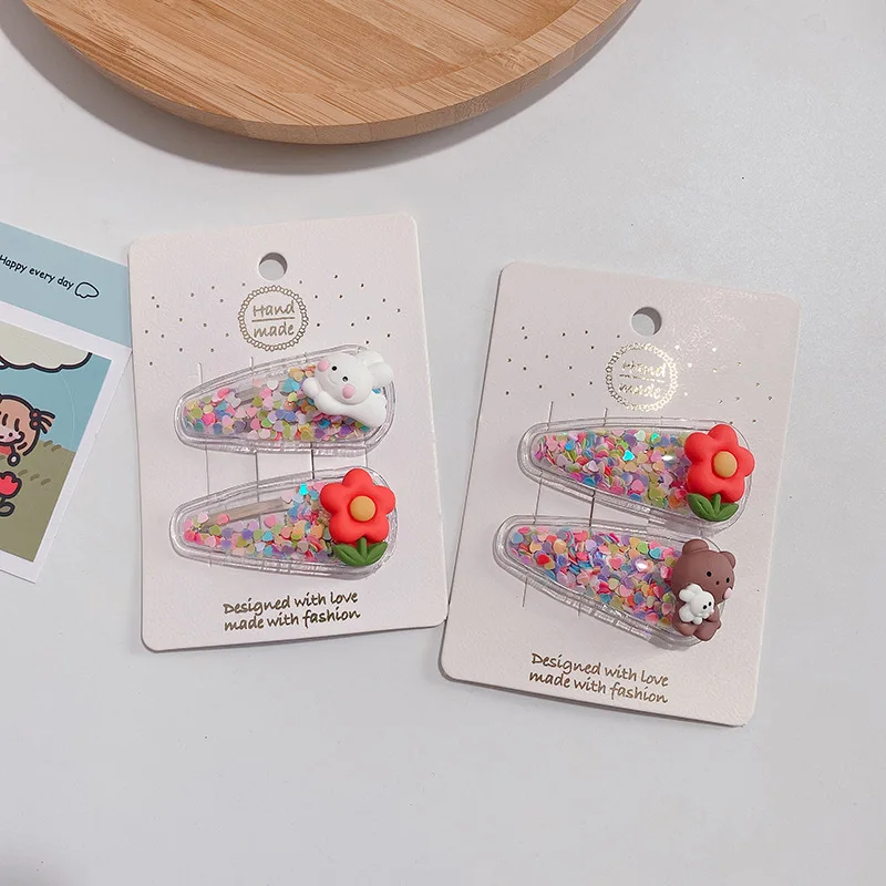 

Комплект из 2 предметов, корейский модный комплект для девочек с изображением мультипликационных персонажей для детей с изображениями симп...