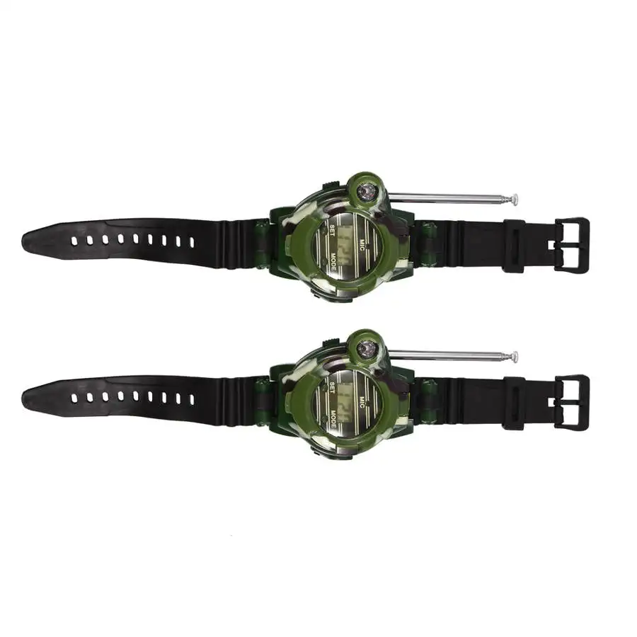 2Pcs 7 in 1 Mini Children Walkie Talkie Wrist Watches with Night light Compass Intercom Outdoor Toy Gift | Мобильные телефоны и