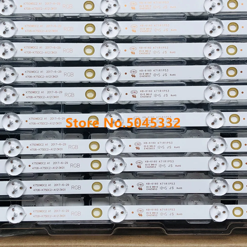 Светодиодная лента для подсветки Phi li ps 75PUF6393 / T3 4708 K75DC2 A1213K01 K750WDC2 A1 20 шт./лот 9