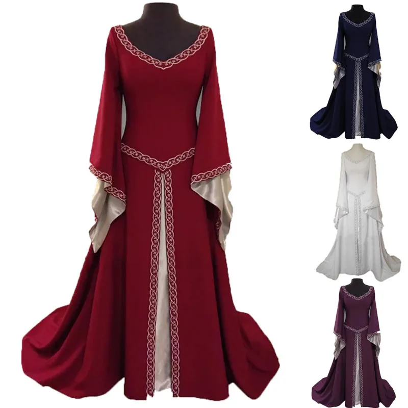Средневековое платье халат костюм для взрослых женщин Ирландское нарядное