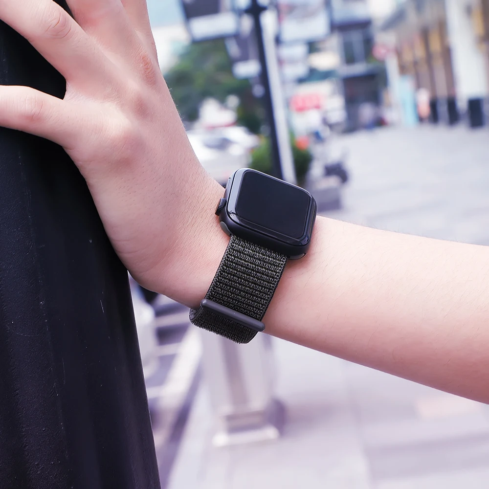 Нейлоновый ремешок для apple watch 44 мм/40 мм 4 5 iwatch 42 мм/38 мм 3 2 1 браслет красочные спортивные аксессуары для часов