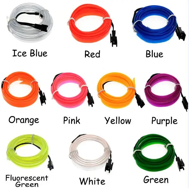 3V/5V/12V Neon Light 6mm Sewing Edge EL Wire Led Dance Party Decor Car Lights LED lamp Flexible 2.3MM Rope Tube Strip | Автомобили и