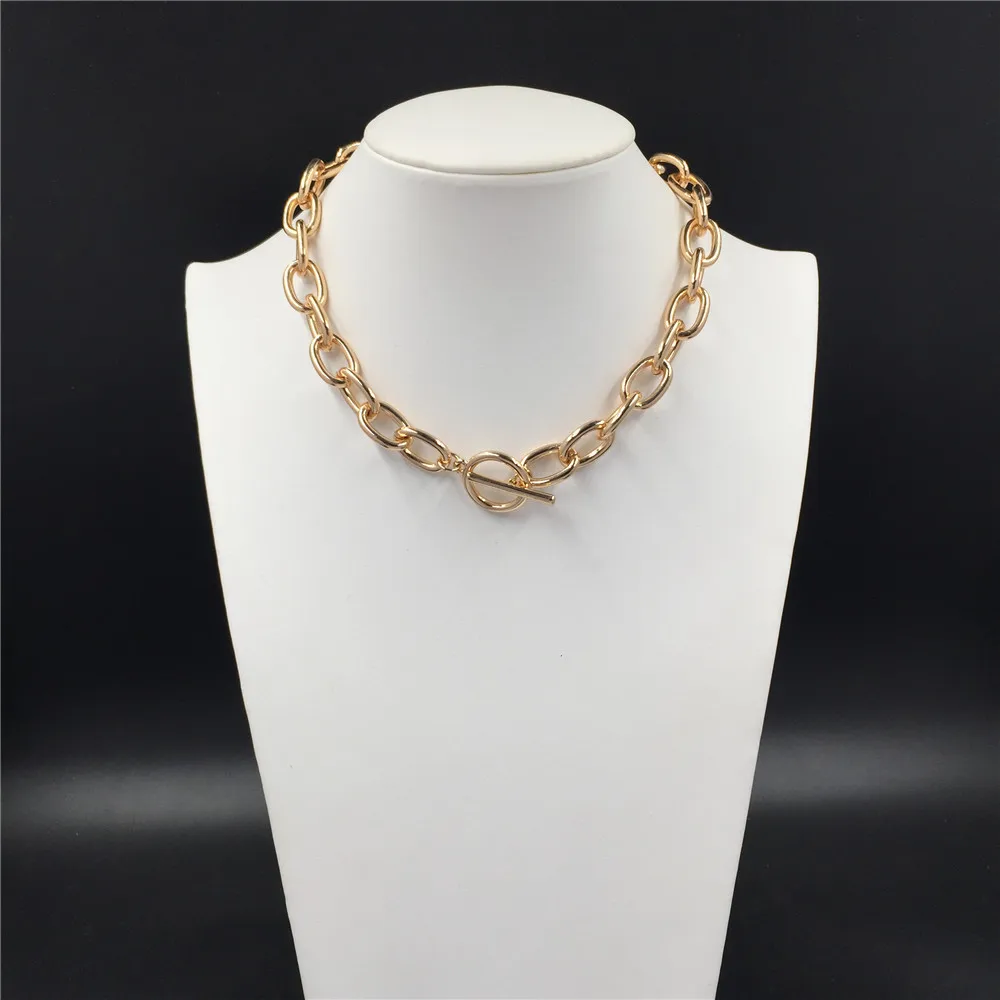 Повседневное позолоченное Т образное ожерелье без удлинителя цепочка чокер для