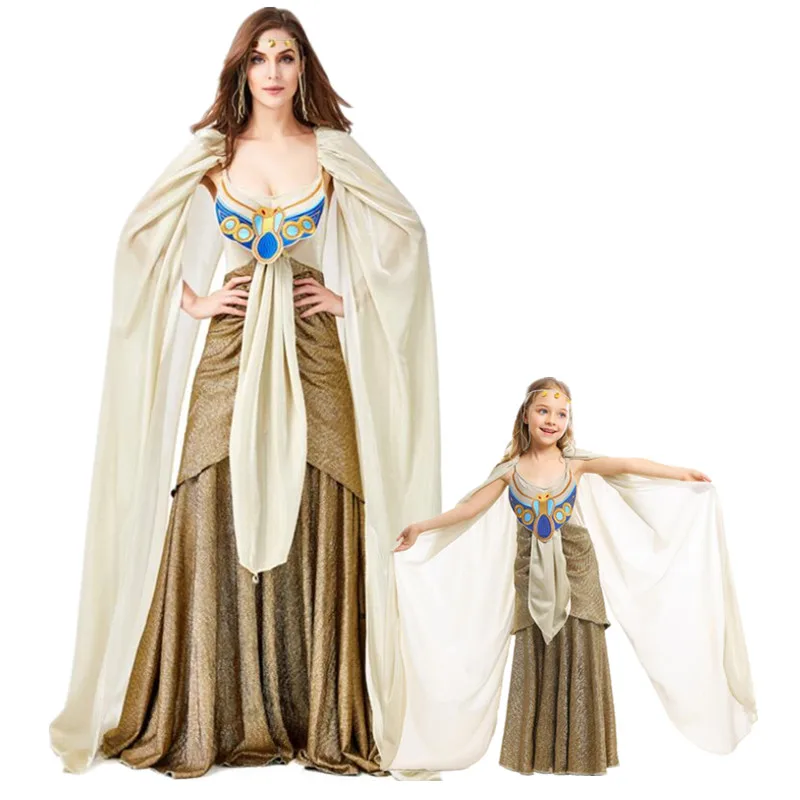 Взрослые дети Египет Нил Фараон Клеопатра Костюм для женщин девочек семейный