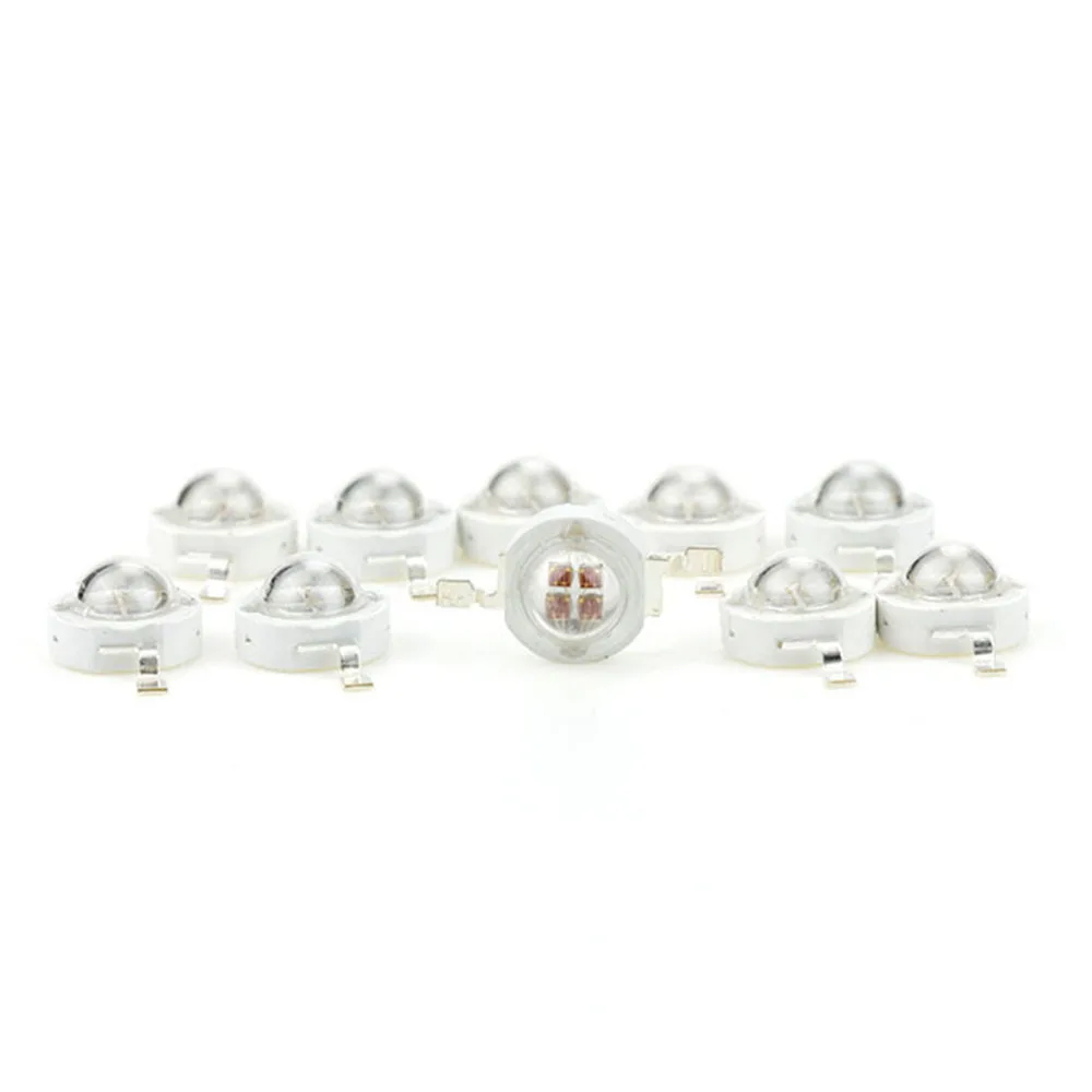 Verkauf 5W Vier Core Lichter 100 Stücke 45mil High Power Super Helle Licht LED Lampe Perle Reinem Kupfer Stent Taschenlampe Lampe Wulst