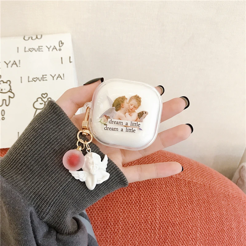 

Cute cupid angel Earphone Case for Samsung Galaxy Buds Live Headphone Shockproof Cover for Galaxy Buds Live Accessories