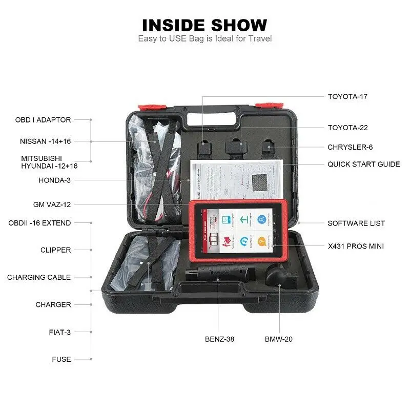 Launch X431 Pros Mini V3.0 obd2 сканер полная система X-431 диагностический инструмент ECU