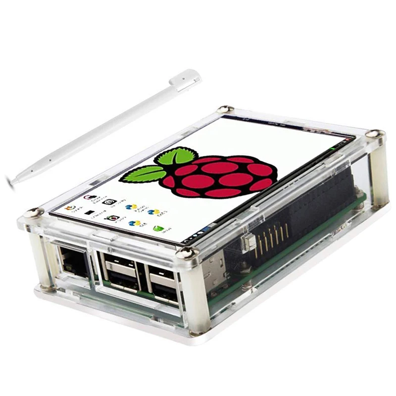 Сенсорный ЖК экран для Raspberry Pi 3 5 &quot с прозрачным защитным чехлом модели 2