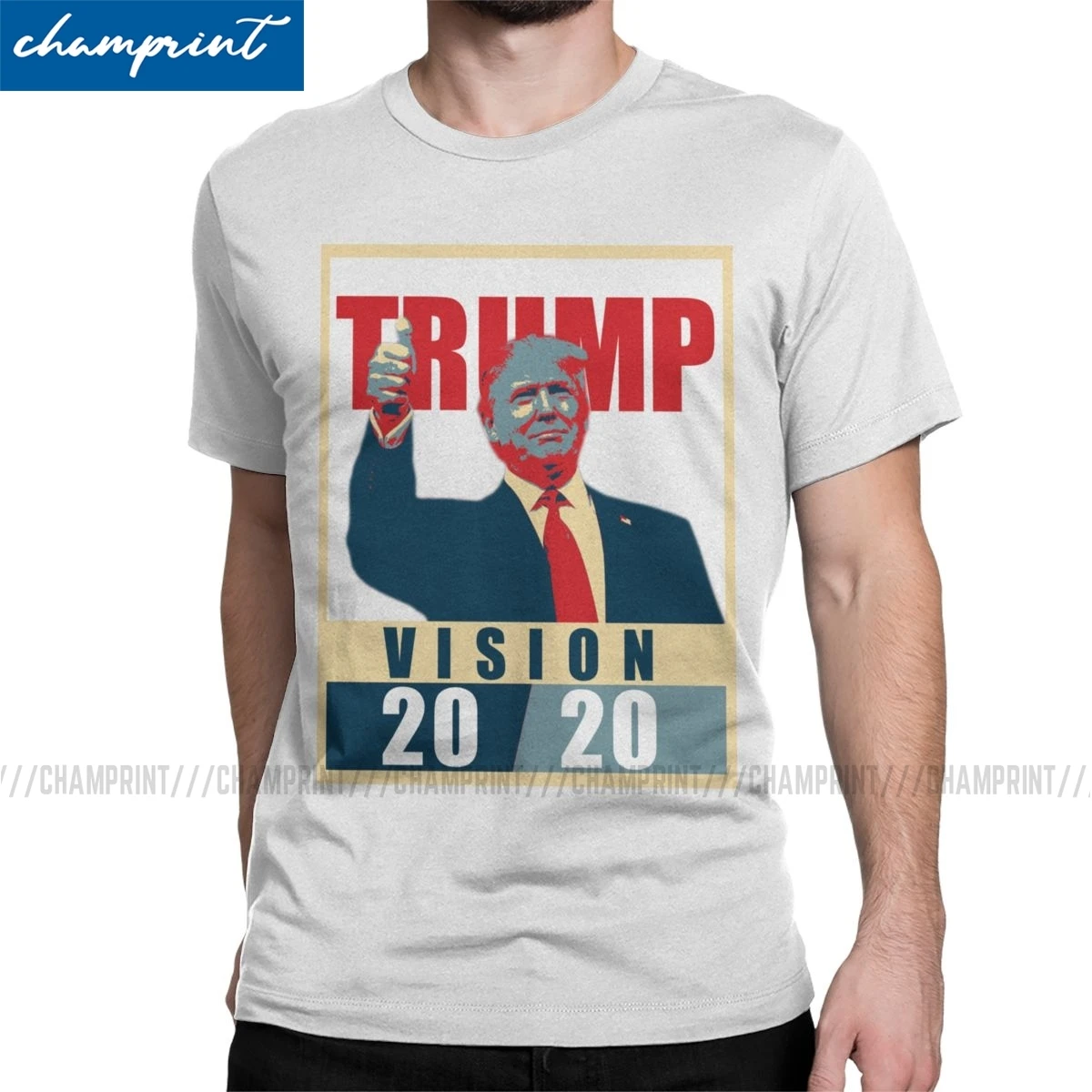 Трамп Vision 2020 Переизбранный Дональд плакат с Трампом Мужская футболка президент