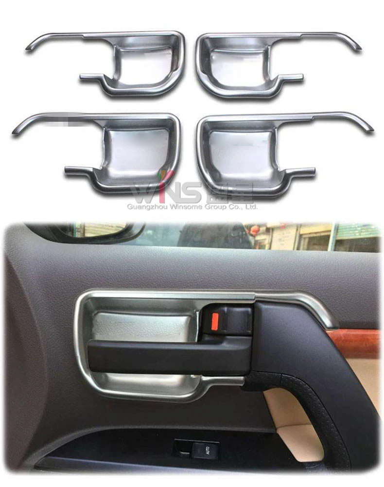 Ручка двери чаша обшивки для Toyota Land Cruiser 200 2008-2015 2016-2017 Chrome Interiol 4 шт. аксессуары