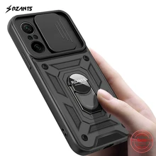 Rzants For Xiaomi POCO F3 Case Camera Lens Protection Ring Stand Holder Military Design Cover For Boys Man