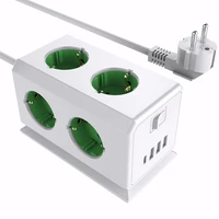 kutumai magic cube porous socket with night light 6strip3usb cube socket multi function extension adapter socket 4000w 16a