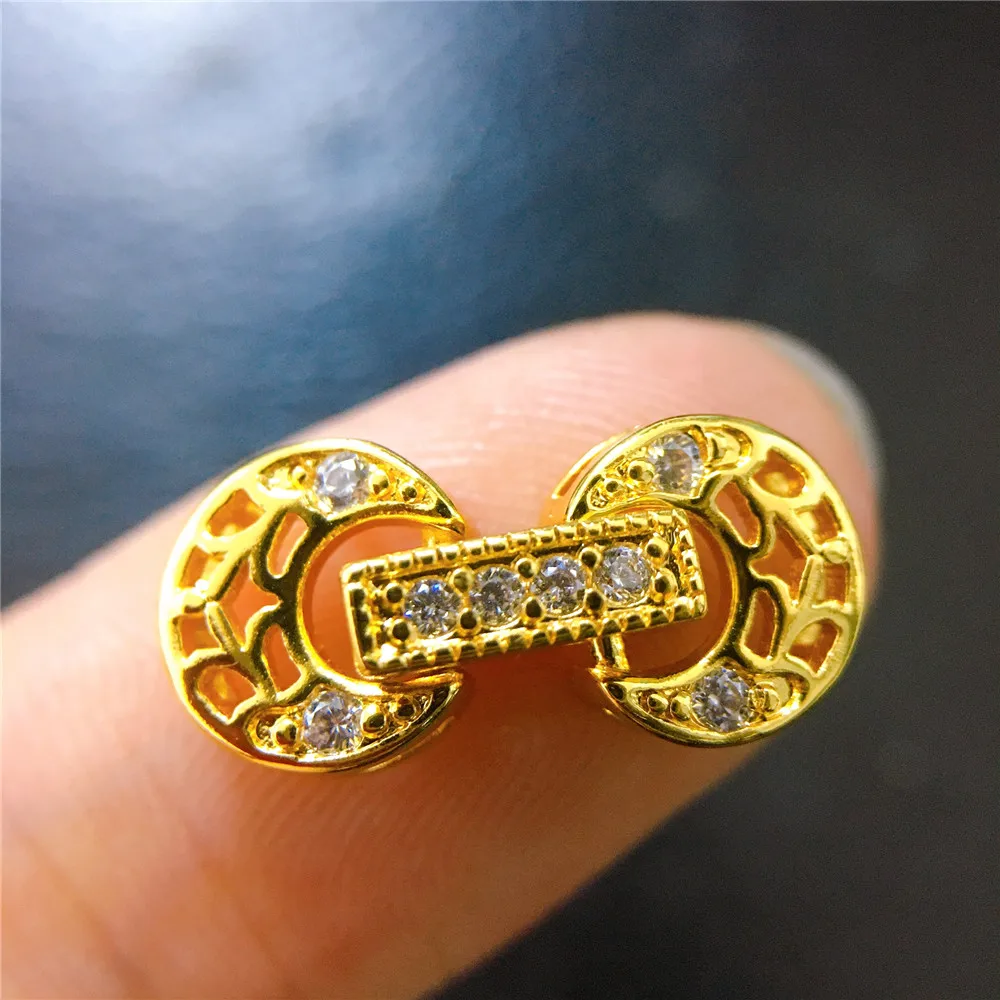 

Wholesale DIY Natural Stones Beads Jewelry Making Accessories Silver/Gold Metal Connector Clasps Findings