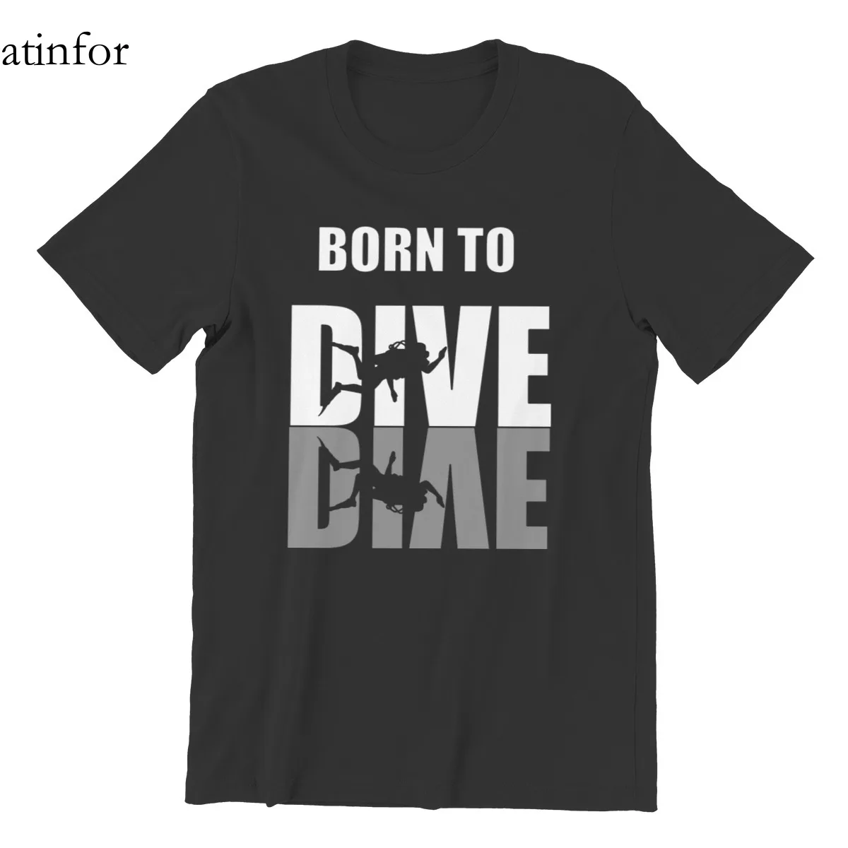 

Antifor Born To Dive Printing Gift Couples Gothic Short Sleeve Woman 90s Tees 106804
