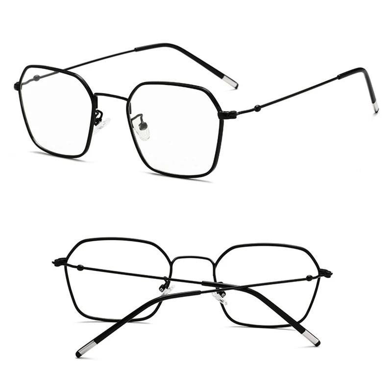 

Fashion Photochromic Anti-blue Light Clear Glasses Frame Vintage Alloy Irregular Full Frame Eyewear Eye Protection