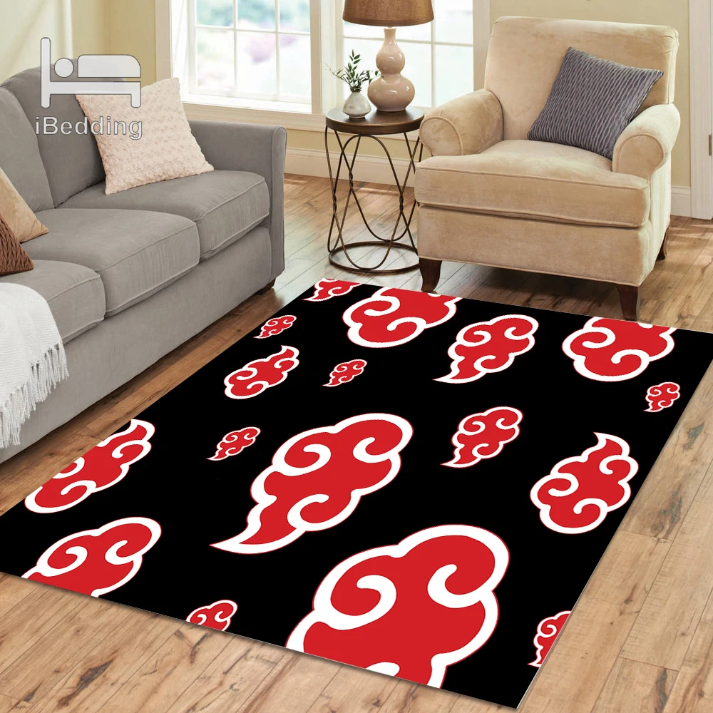 Мультяшный декоративный коврик Narutos с красными облаками для дома спальни кухни