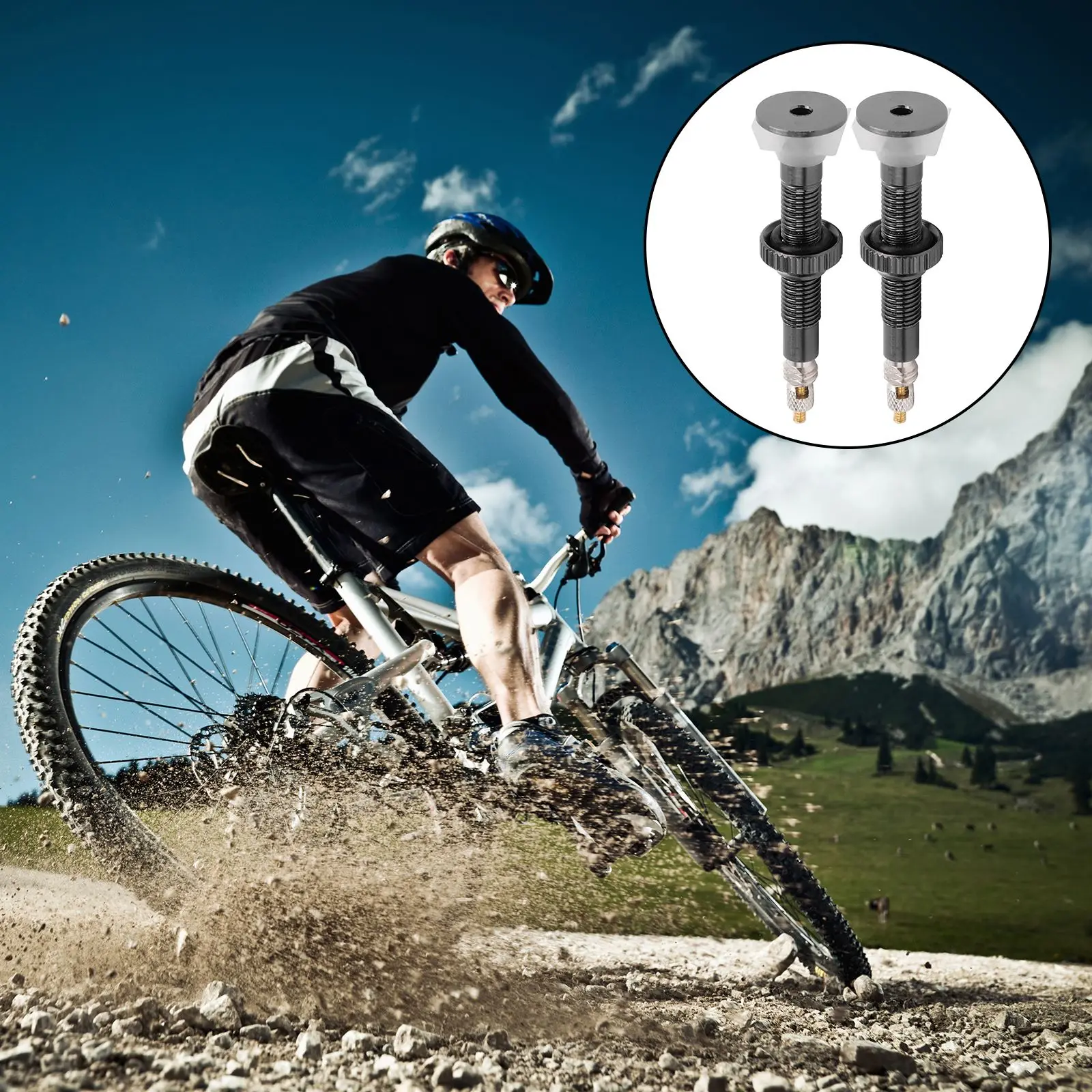 

1 Pair Bicycle Extender Valves Bicycle Valve Bolany 40mm/1.57inch Ultra-Light Aluminum Alloy Bike Extender Nozzle Bike Repair