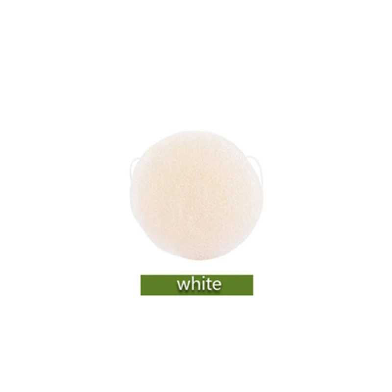 01 white 1 шт. полусферический спонж-Конняку натуральный косметический спонж для очистки лица Губка для очищения лица Инструменты для мытья лица флейтер инструменты для макияжа - Цвет: 01 white