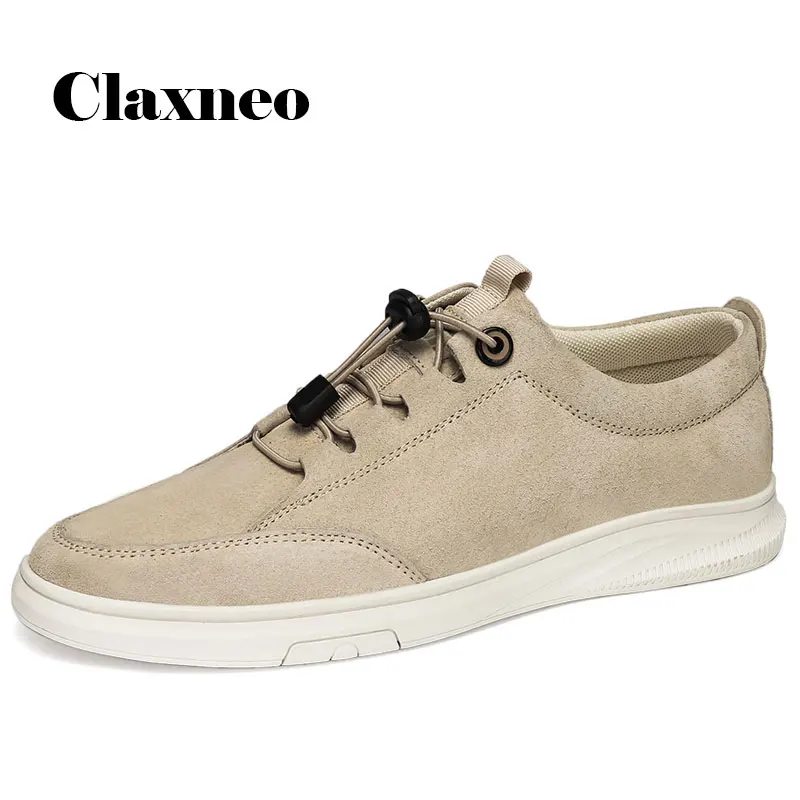 Мужские кожаные кроссовки повседневная обувь из замши прогулочная для отдыха