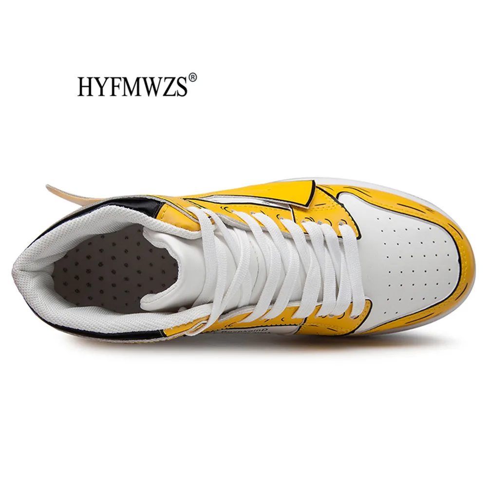 HYFMWZS модные мужские туфли повседневная мужская обувь с молнией Пикачу узор