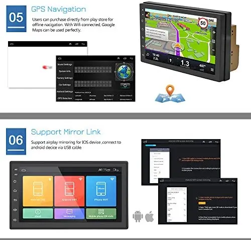 Автомагнитола на Android с GPS навигацией видеоплеером сенсорным экраном и функцией