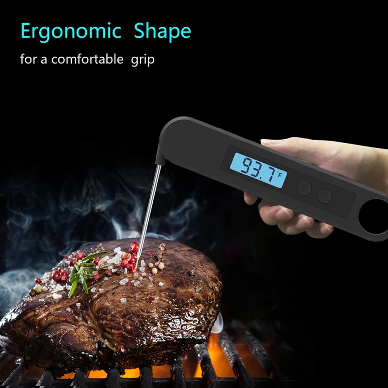 Цифровой термометр для мгновенного чтения мяса еды с регулируемой целевой