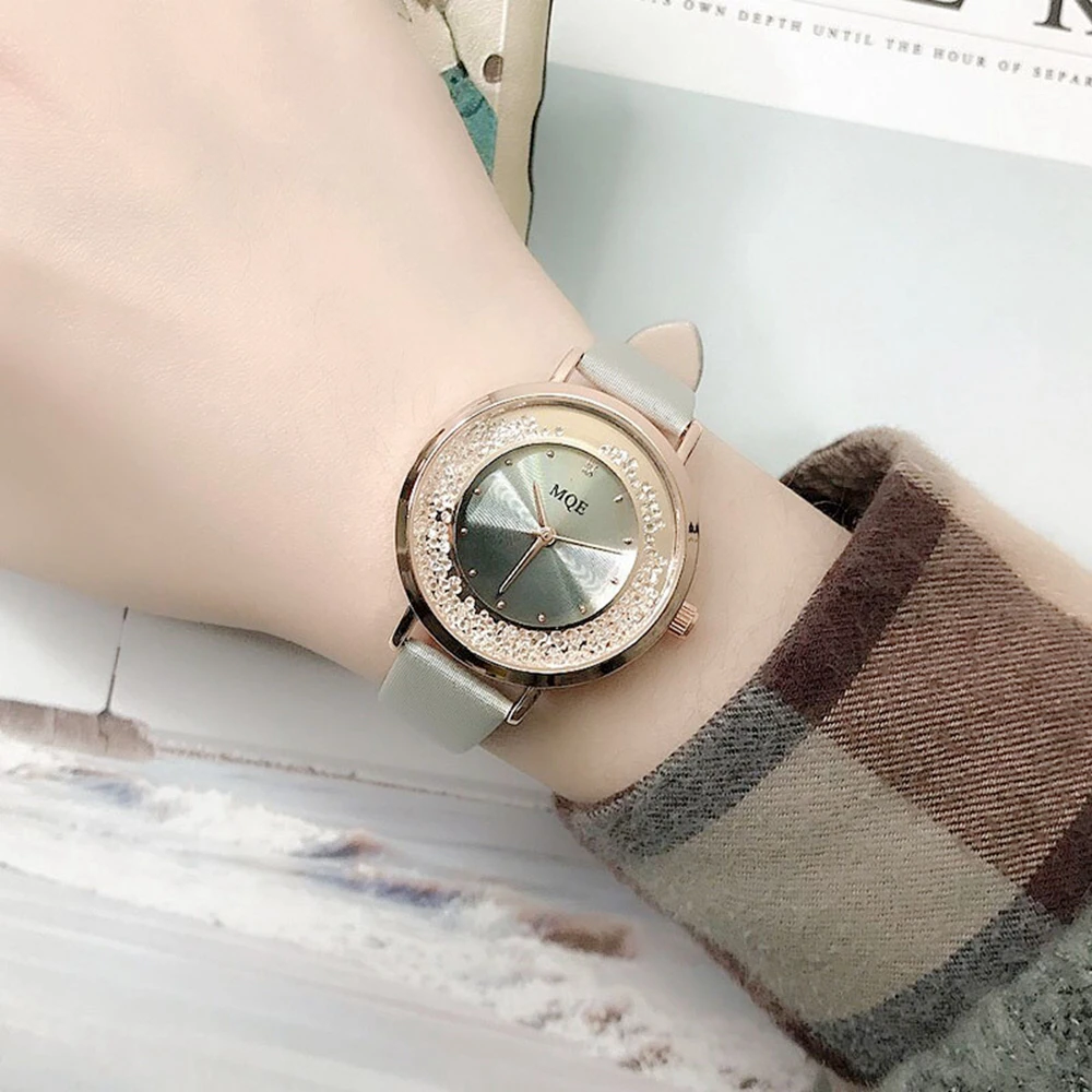 Звездное небо женские часы платье Леди Блестящий поворот стразы элегантный