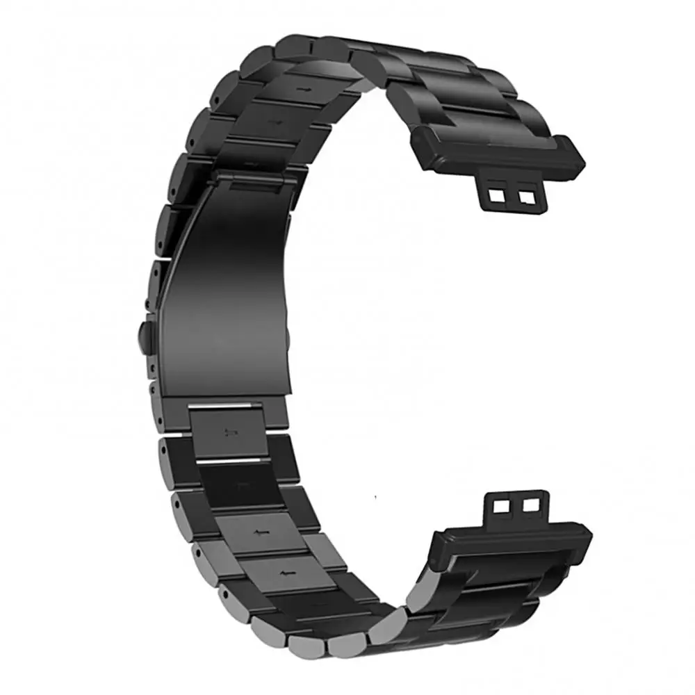 replacement double buckle stainless steel watch strap wristband for huawei fit intelligent wearable device accessories free global shipping