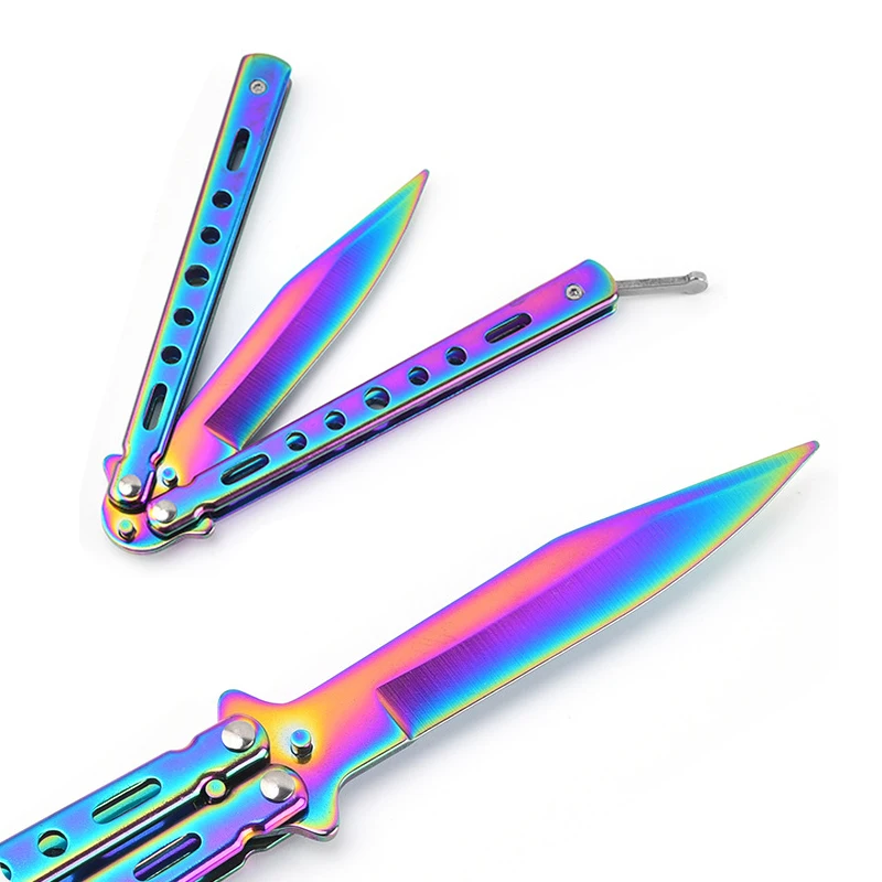 Складной тренировочный нож-бабочка для новичков CS GO портативный титановый