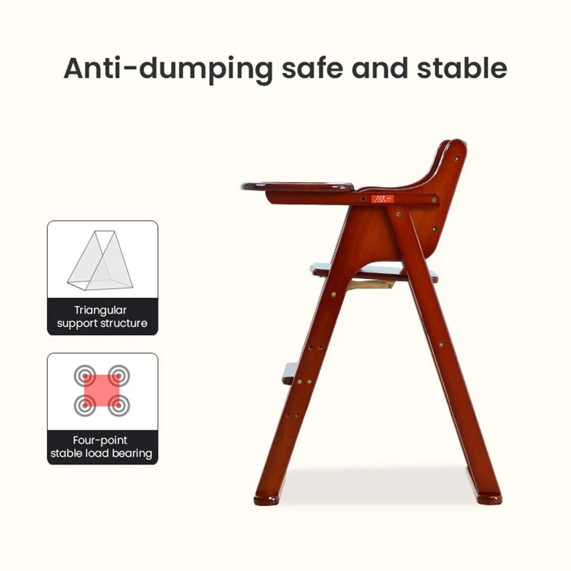 Baby Dining Chair Children Table Solid Wood Portable Multifunctional Foldable Family Outdoor Hotel Seat | Мать и ребенок