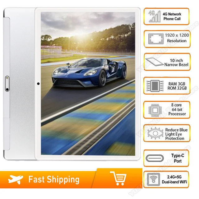 Планшет на Android 9 0 восемь ядер экран 10 дюймов 3 Гб + 64 ГБ|Планшеты| |
