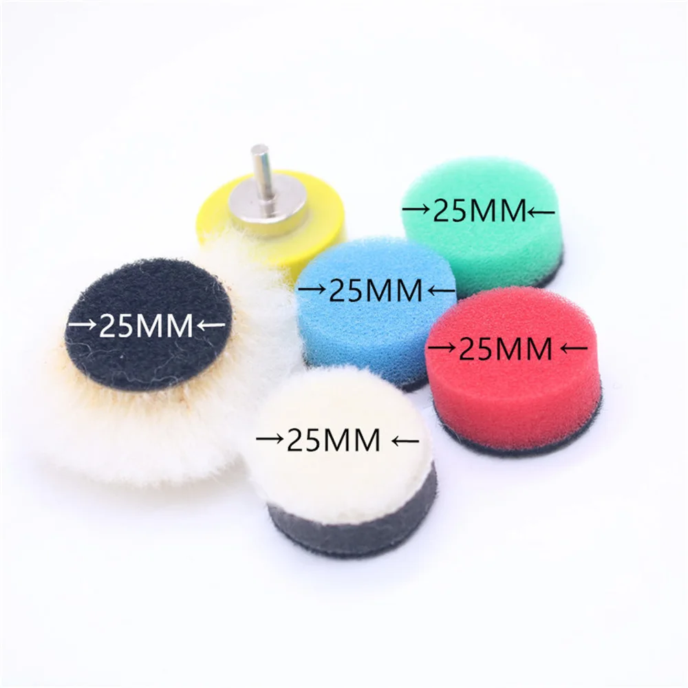 

13 in 1 0.5-1 inch Waxing Sponge Wheel Set Detailing Polishing Buffer Sponge Pads for Car