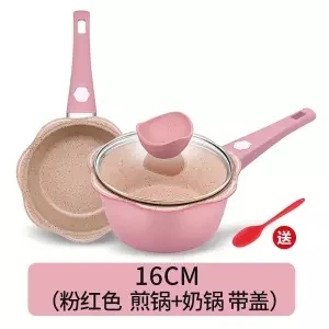 Набор кухонных кастрюль для супа и кастрюли для мясного бульона, детские пищевые добавки, емкость для молока камень майфан, антипригарные горшки для приготовления пищи, детские маленькие - Цвет: 16cm suit