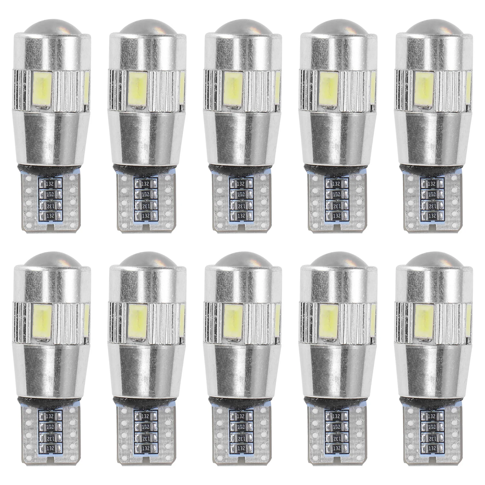 

10PCS Super Bright T10 Car Bulbs LED Canbus Error Free Lamp 6 SMD White Side Light
