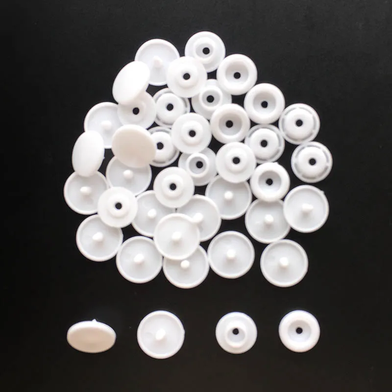 

100Sets Plastic Snaps Button Fasteners KAM T5 Bag Folder Dark Buckle Button Resin Garment Accessories For Baby Clothes