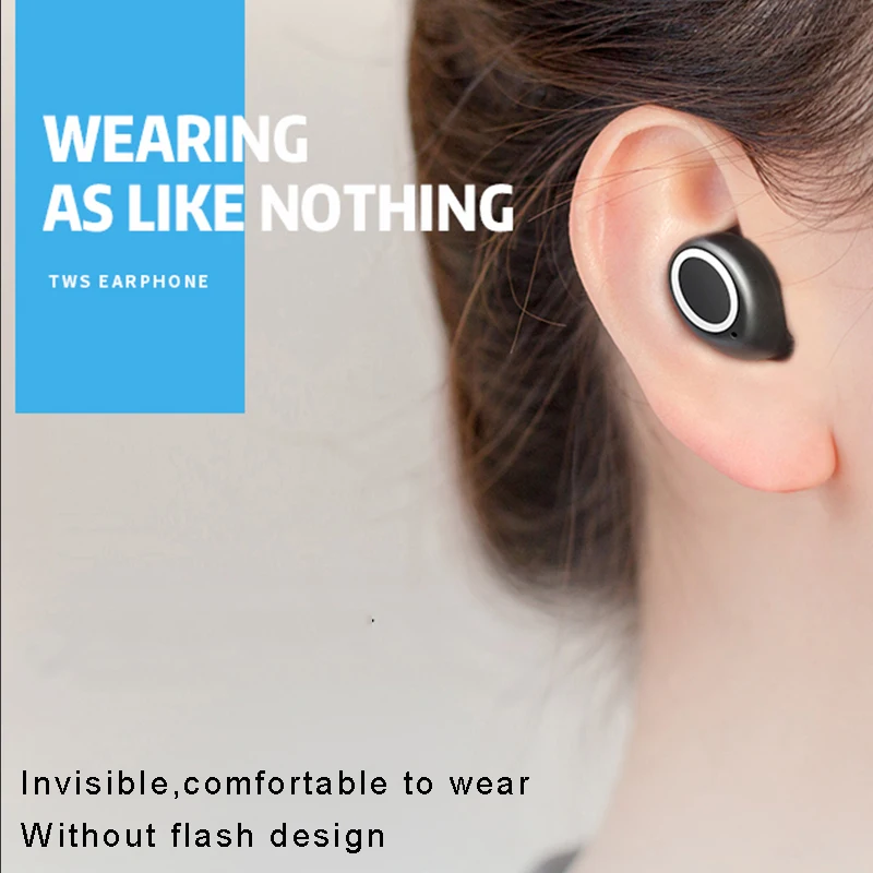 Беспроводная Bluetooth 5 0 гарнитура Мини беседа невидимая Музыкальная универсальная