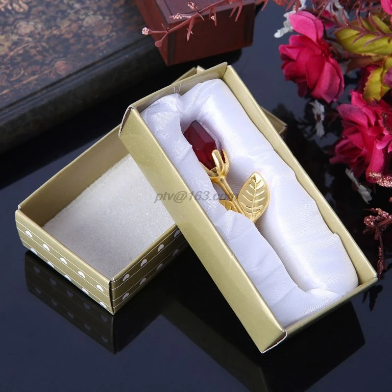 Мини хрустальные розы домашний декор день рождения свадьба ремесло подарок на