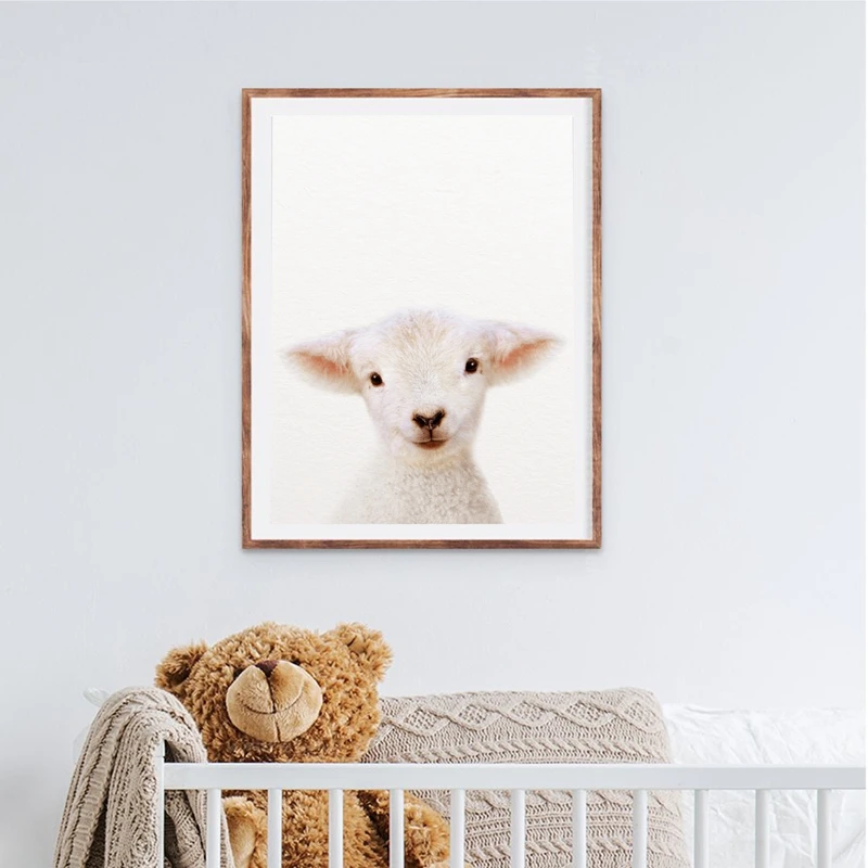 Детские животные из ягненка холст художественные принты и плакаты прекрасная
