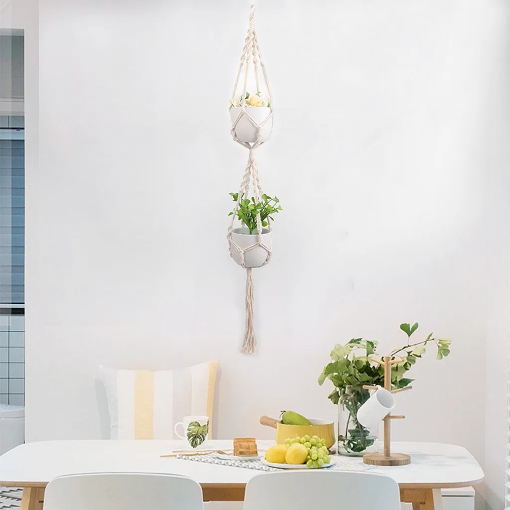 Настенные вешалки для макраме европейские растений комнатный подвесной
