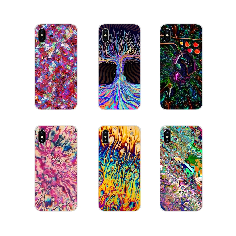 Ультратонкий чехол психоделический абстрактный яркий светлый LSD Триппи для Apple