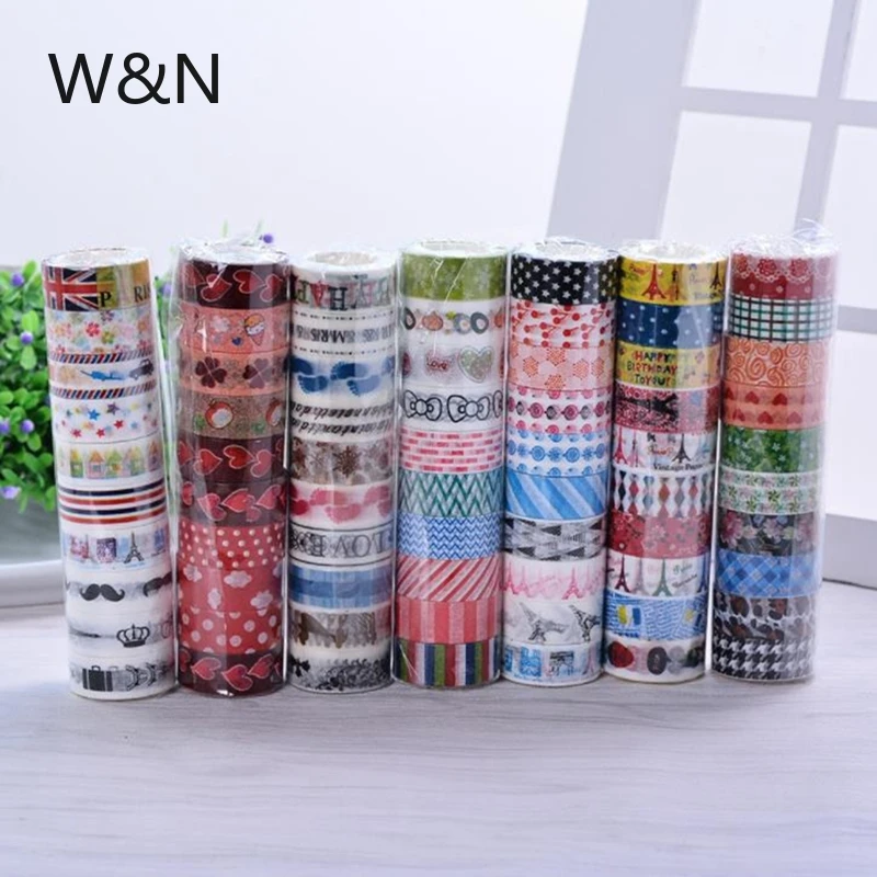 Набор декоративного скотча Васи каваи цветов 10 шт./компл. Маскировочные наклейки